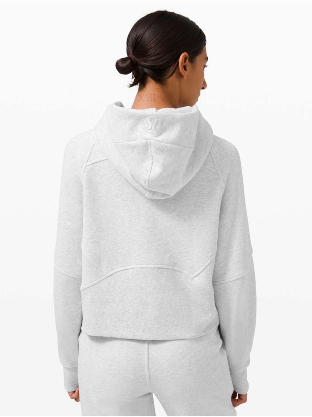 Lululemon Scuba Oversized Full Zip Heathered Core Ultra Light Grey Size M/L - Picture 2 of 11